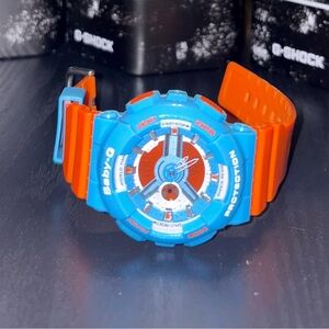 G-Shock Vibrant Blue and Bold Orange Watch